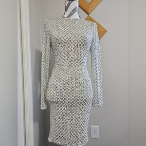 Chevron Sequined Dress